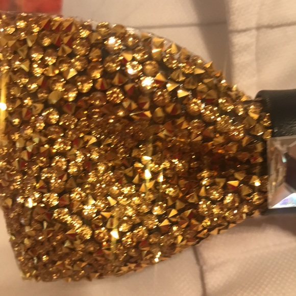 Sparkling Gold Crystal Bow Tie - Picture 11 of 15